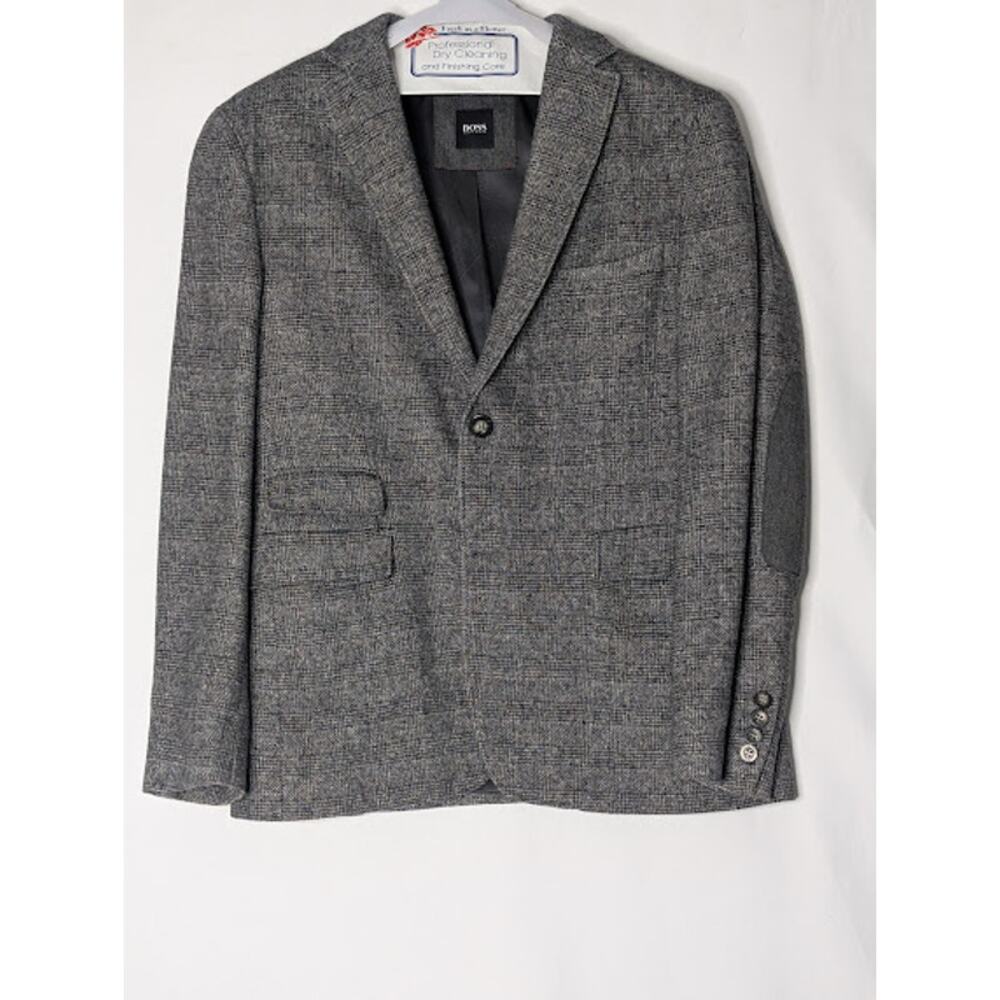 HUGO BOSS 40R Wool Silk blend Sport Coat blazer professor academia preppy